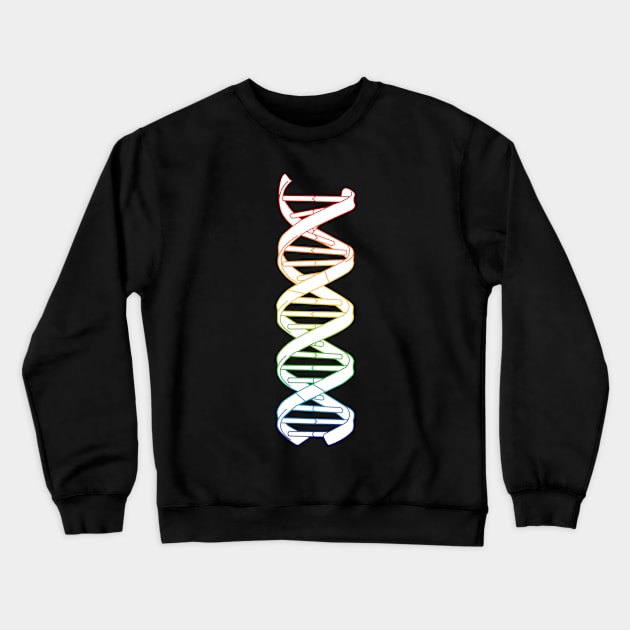 DNA Double Helix Rainbow Rosalind Watson Crick SCIENCE Biology Crewneck Sweatshirt by labstud